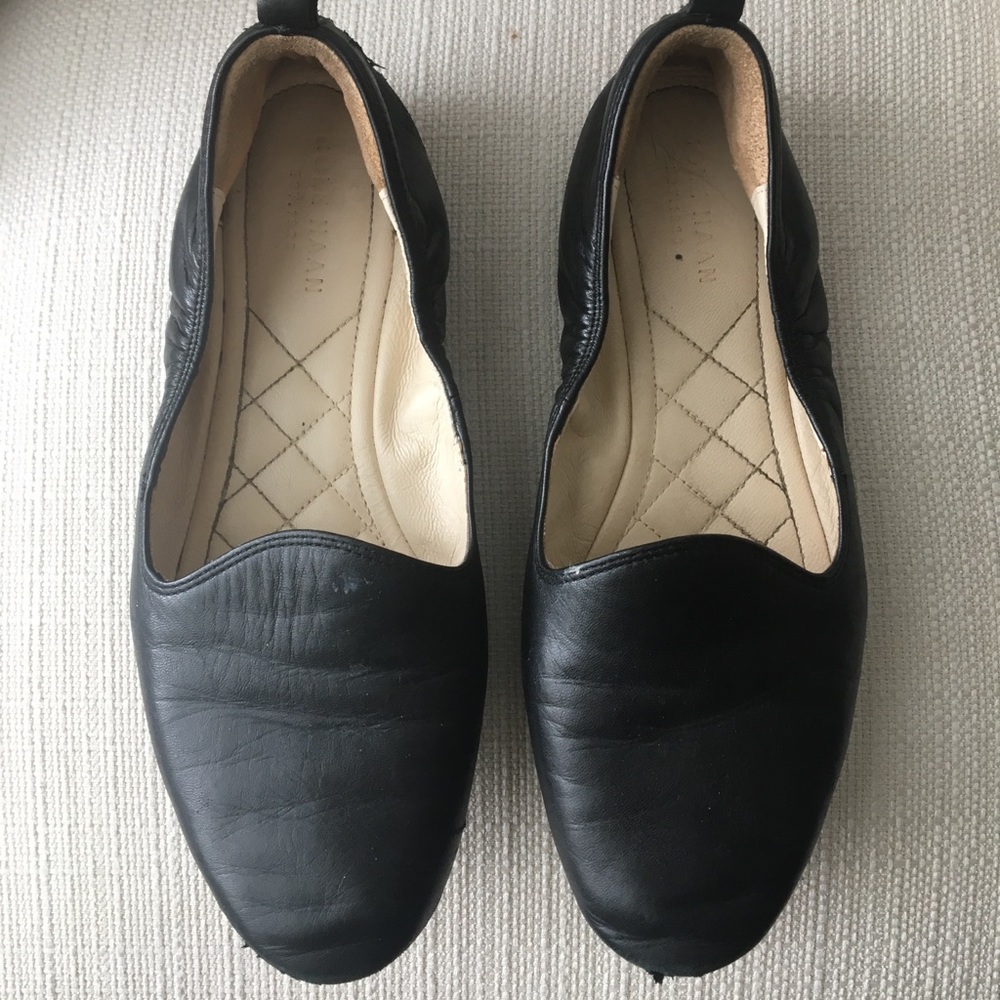 Cole Haan black leather loafers